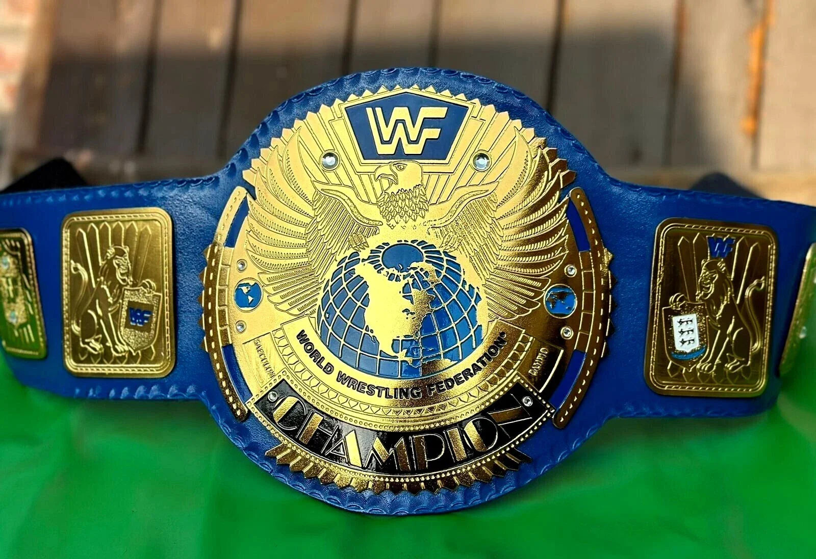 WWF Championship Belts - Premium Gold Plated Intercontinental Edition 4mm Plates - Adult Sized