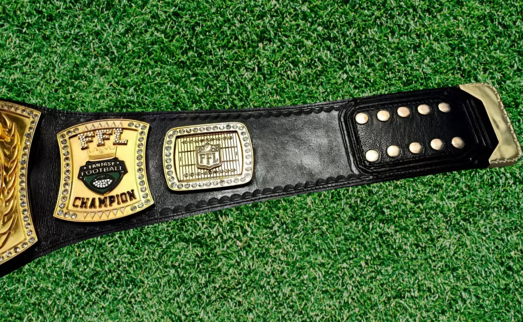 NFL CNC Fantasy Football Championship Spiner Replica  Belt 4mm  - Trophy with Crystals
