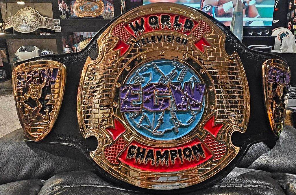 ECW World Television Championship Replica Belt 4MM Zinc 3D CNC Adult Size