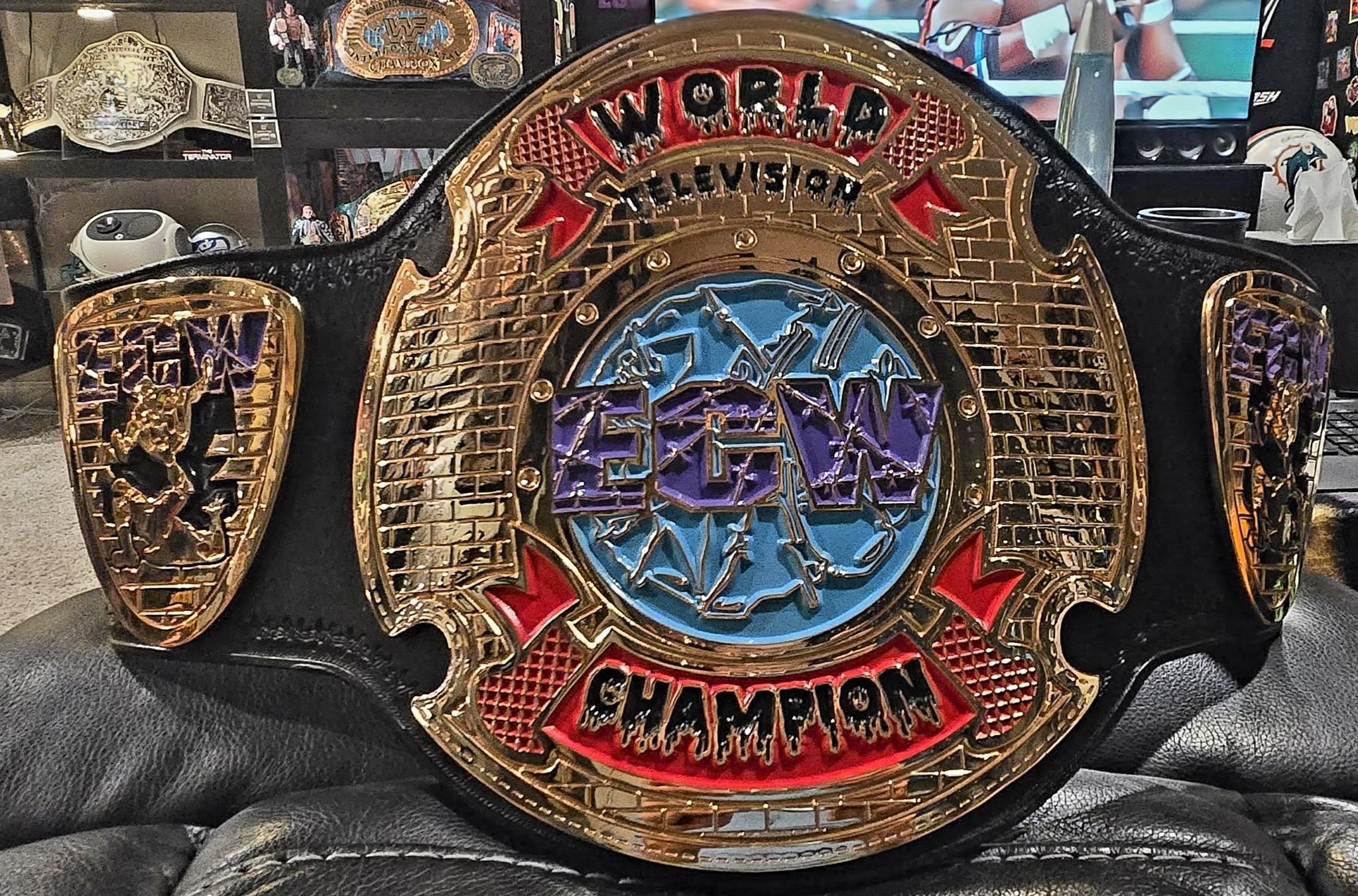 ECW World Television Championship Replica Belt 4MM Zinc 3D CNC Adult Size