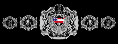 Custom Championship Belt – Personalized Logo & Name – Gold/Nickel Plated – 2mm/4mm – Real Leather Strap