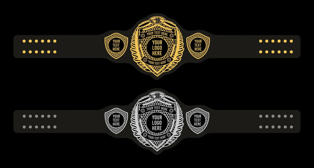 Custom Wrestling Championship Belt – Personalized Name & Logo,4mm/2mm, Gold/Nikal Plated