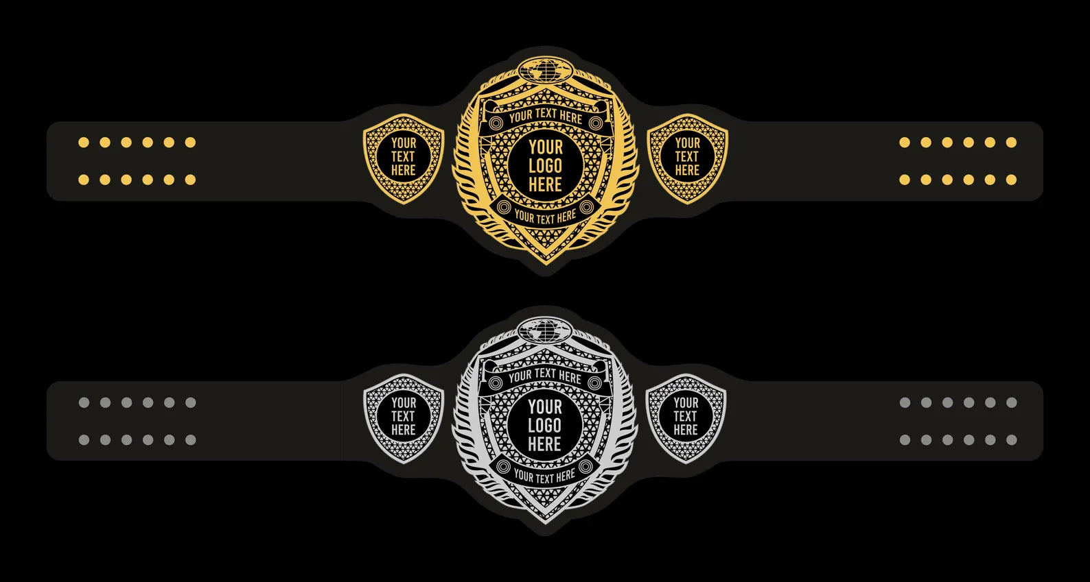 Custom Wrestling Championship Belt – Personalized Name & Logo,4mm/2mm, Gold/Nikal Plated