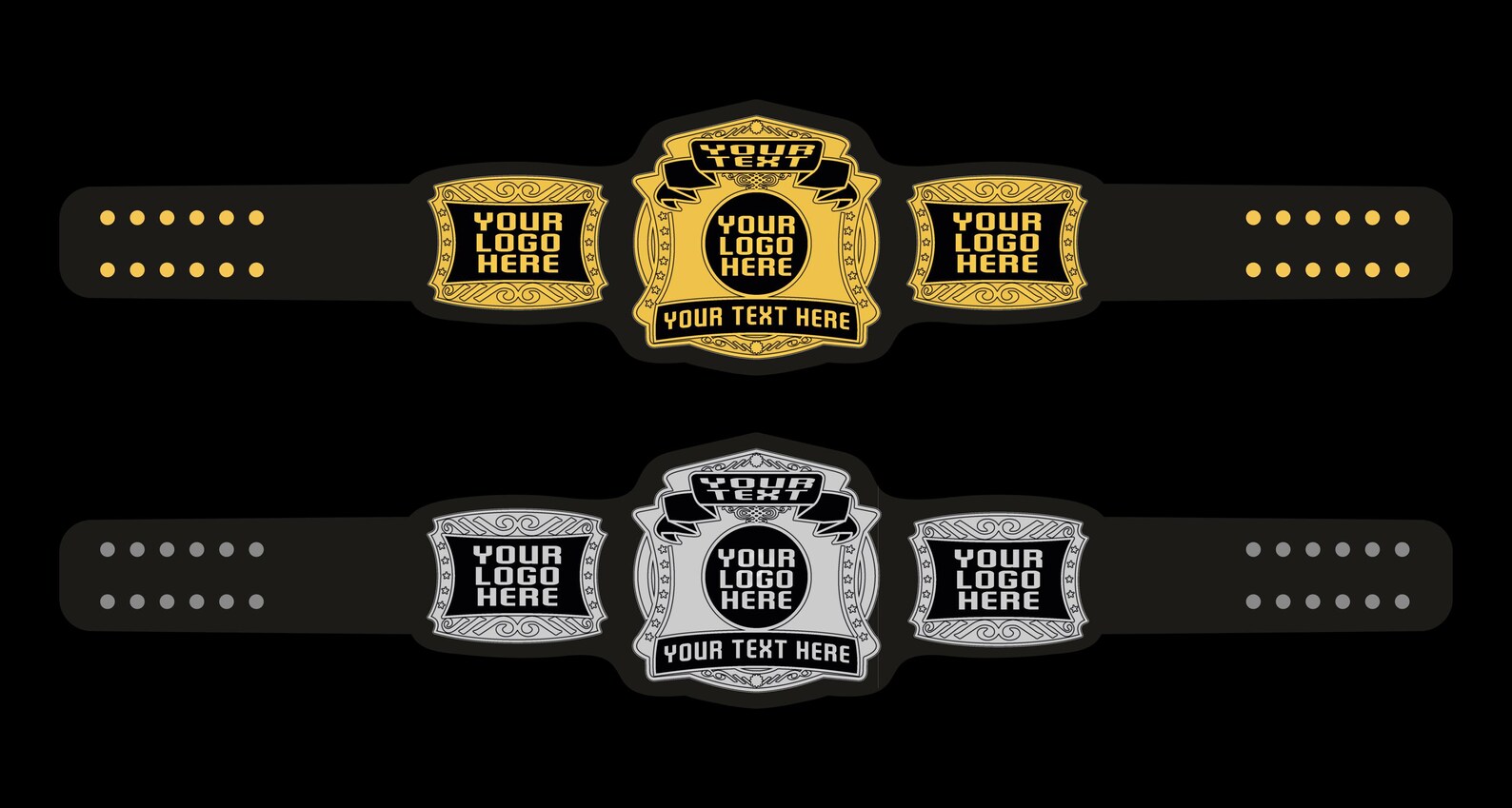 Birthday Gift Championship Belt | Personalized Name & Logo | Wrestling Style | Leather Strap, 4mm/2mm