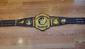 smoky mountain wrestling heavyweight title belt 4mm zinc 24k gold hand tooled leather strap