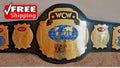 WCW World Tag Team Championship Belt 4mm zinc floppy hand tooled leather strap deep etching 24k gold