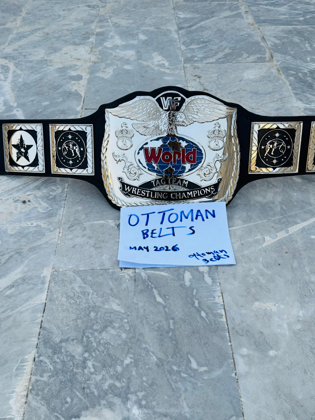 CNC HD WWF Old Tag Team Wrestling Championship belt Replica High Quality Deep Attaching