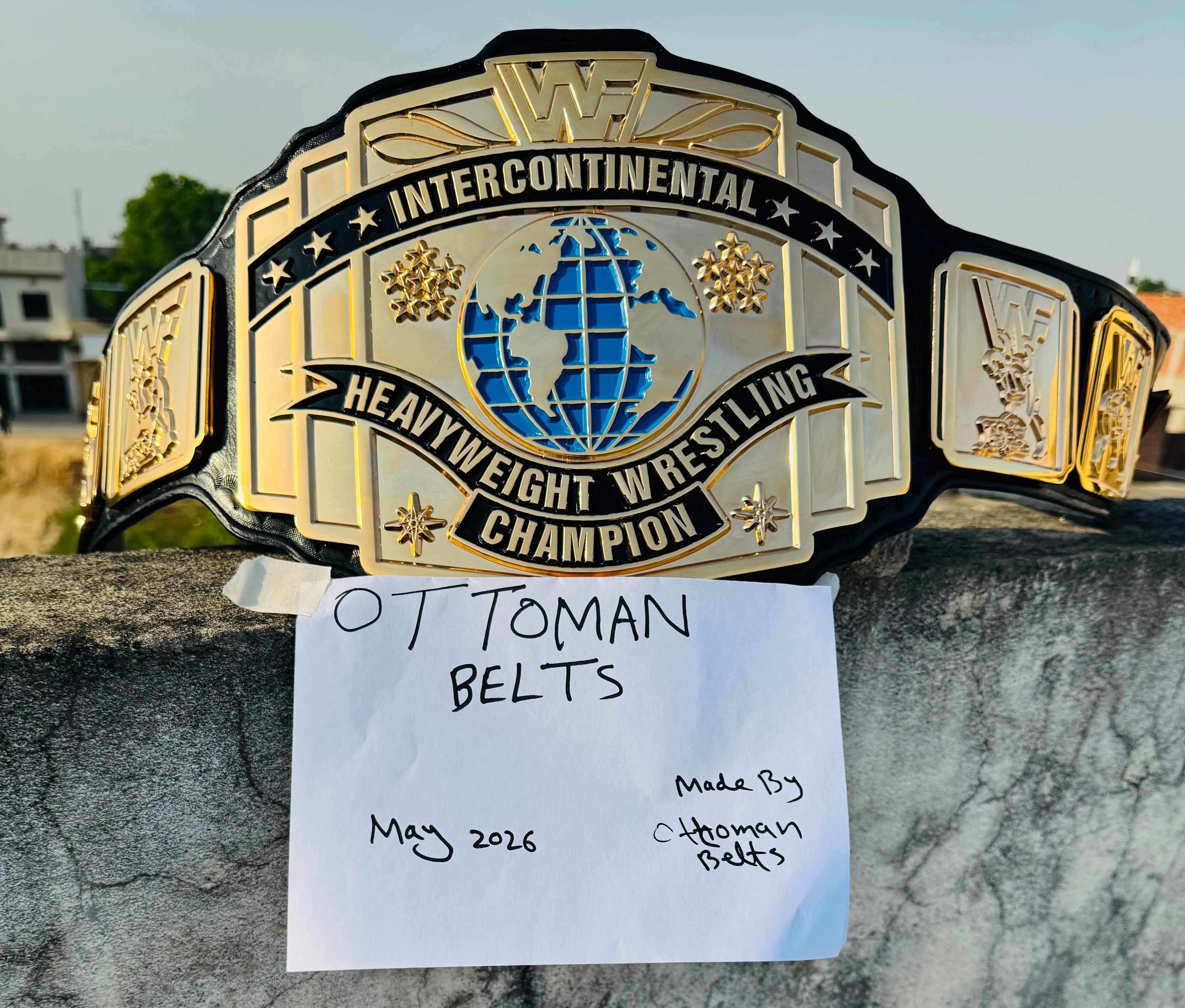 WWF INTERCONTINENTAL 24K GOLD Championship Belt
