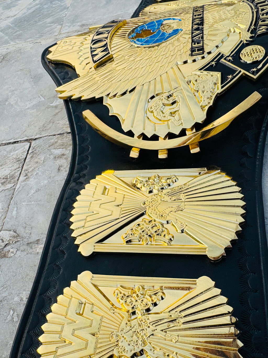 Wwf Premium CNC 3D Winged Eagle Championship Wrestling Belt Adults Size 4MM 24K Gold Real Hand Tooling Leather