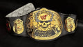 Premium CNC 3D Smoking Skull Championship Wrestling Belt Adults Size 4MM 24K Gold With Cowdie Leather Adults Size