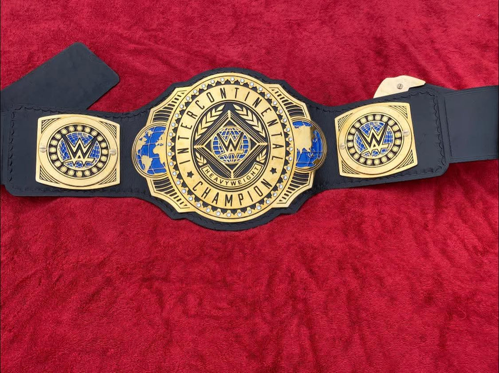 NEW INTERCONTINENTAL CHAMPIONSHIP WRESTLING REPLICA TITLE BELT 4MM ZINC ADULT