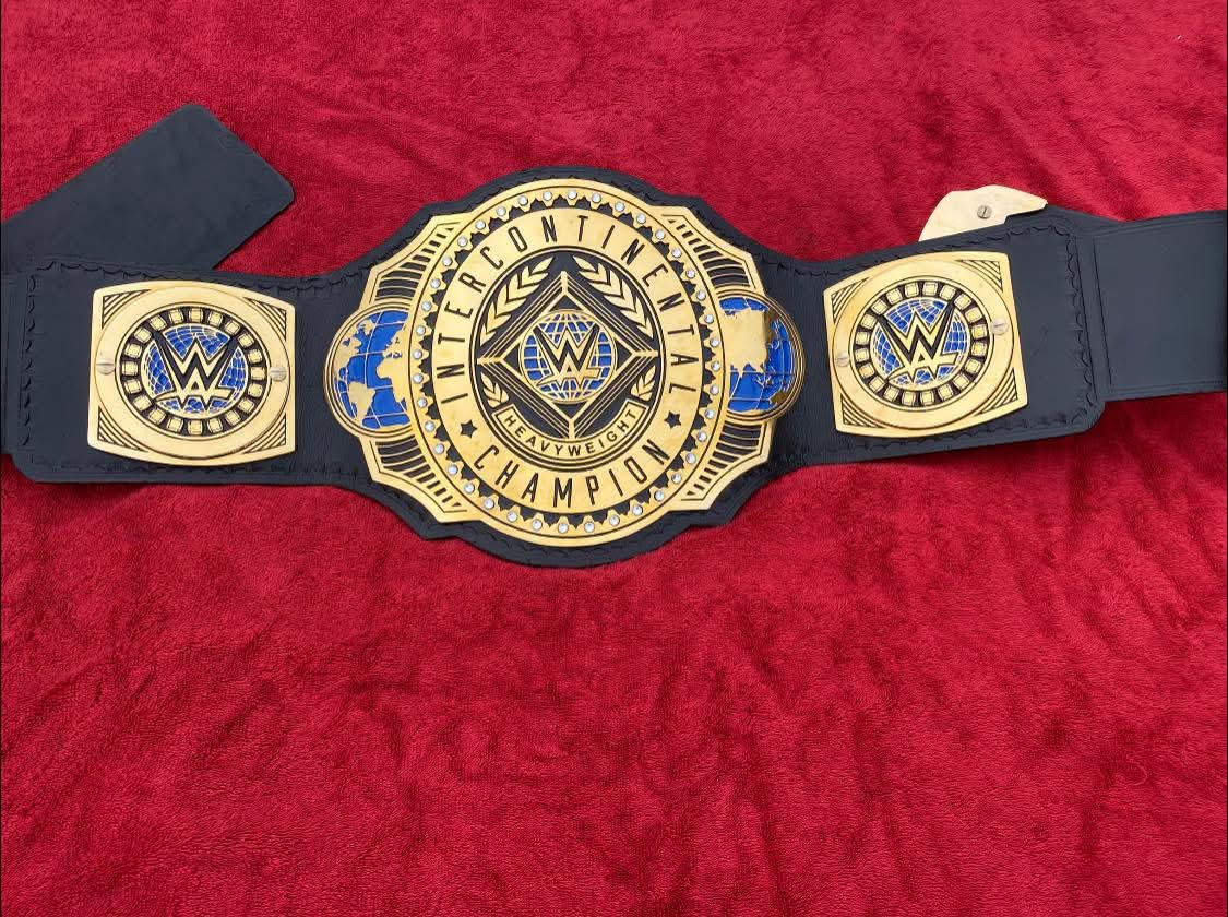 NEW INTERCONTINENTAL CHAMPIONSHIP WRESTLING REPLICA TITLE BELT 4MM ZINC ADULT