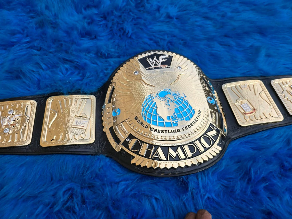Premium CNC 3D Big Eagle Championship Wrestling Belt Adults Size 4MM 24k Gold Real Hand Made Leather