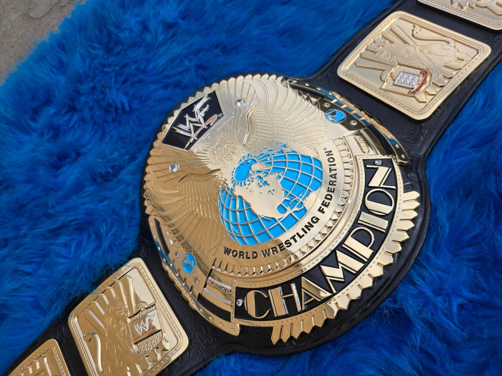 Premium CNC 3D Big Eagle Championship Wrestling Belt Adults Size 4MM 24k Gold Real Hand Made Leather