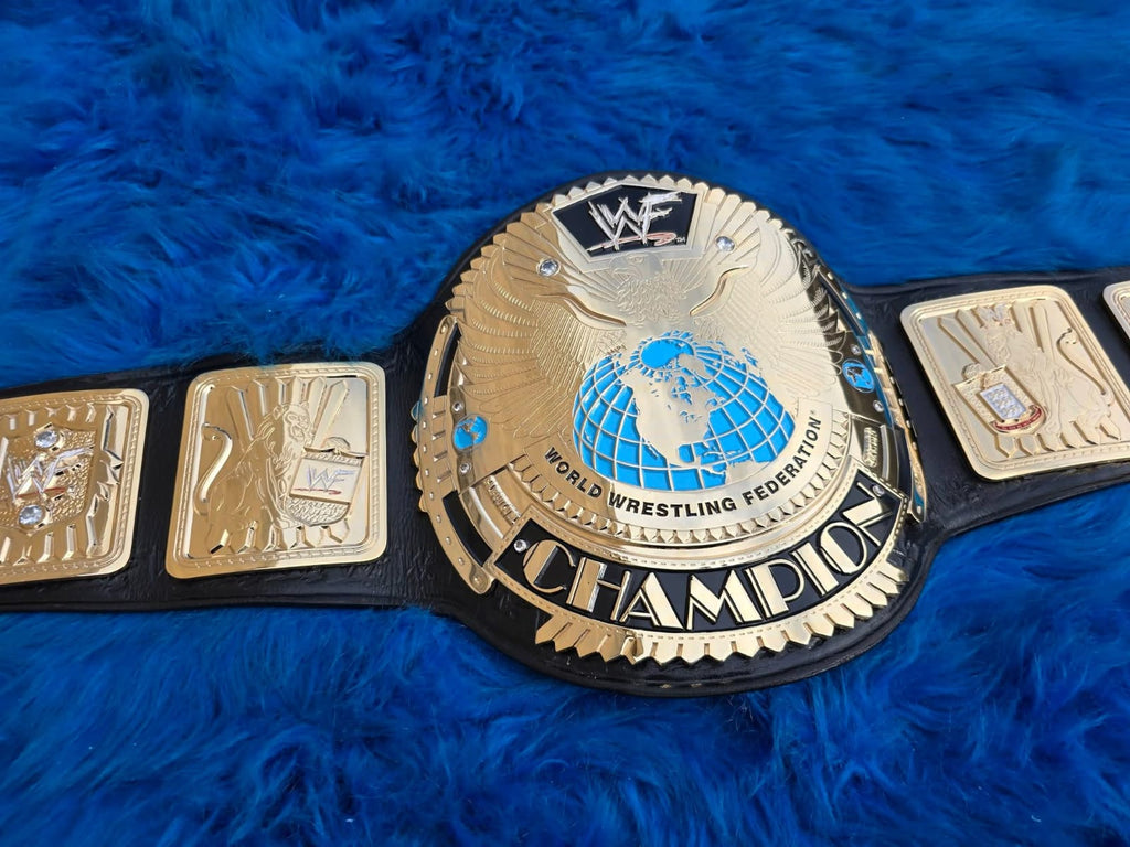 Premium CNC 3D Big Eagle Championship Wrestling Belt Adults Size 4MM 24k Gold Real Hand Made Leather