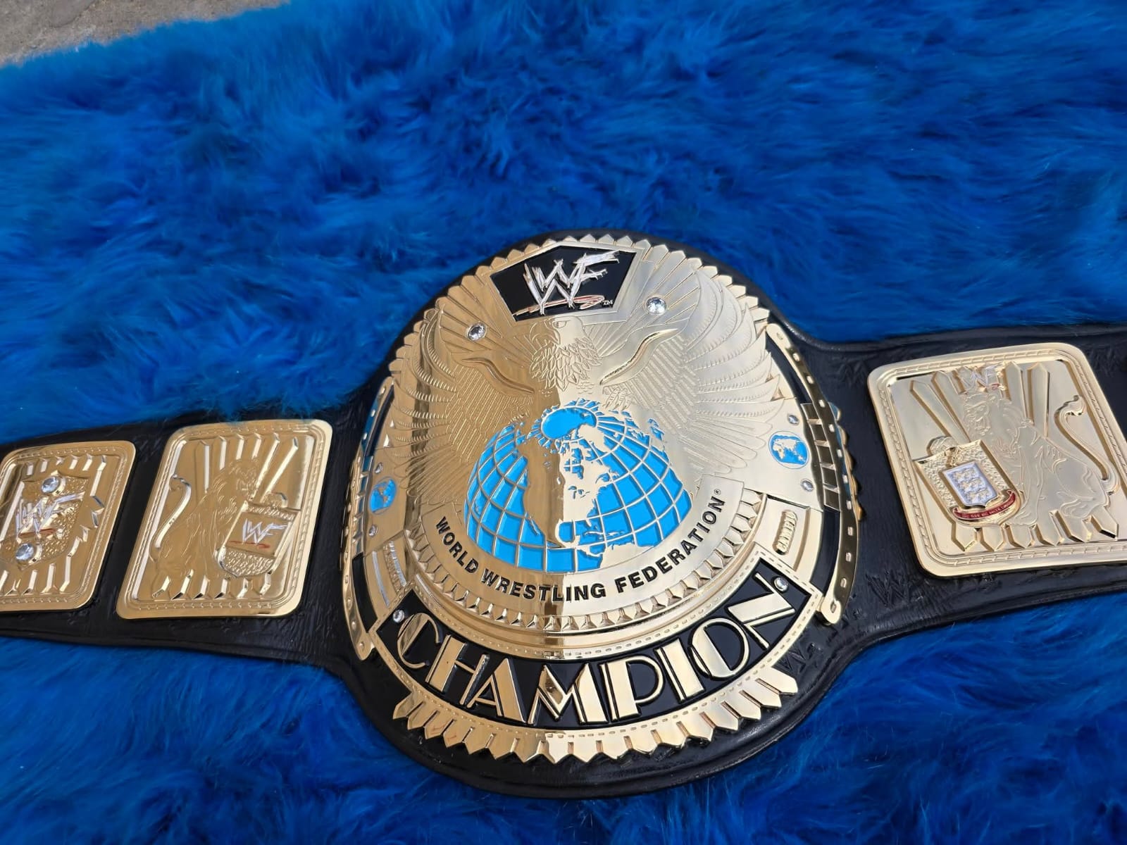 Premium CNC 3D Big Eagle Championship Wrestling Belt Adults Size 4MM 24k Gold Real Hand Made Leather