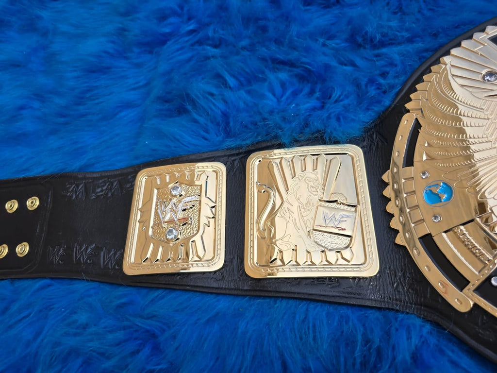 Premium CNC 3D Big Eagle Championship Wrestling Belt Adults Size 4MM 24k Gold Real Hand Made Leather
