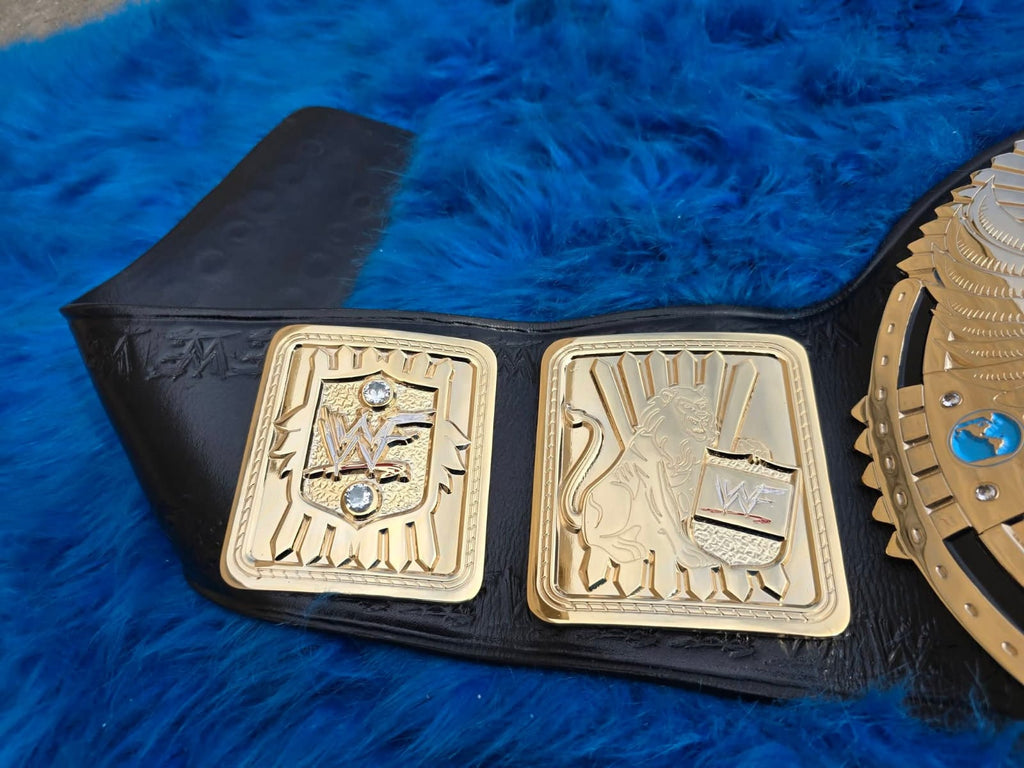 Premium CNC 3D Big Eagle Championship Wrestling Belt Adults Size 4MM 24k Gold Real Hand Made Leather