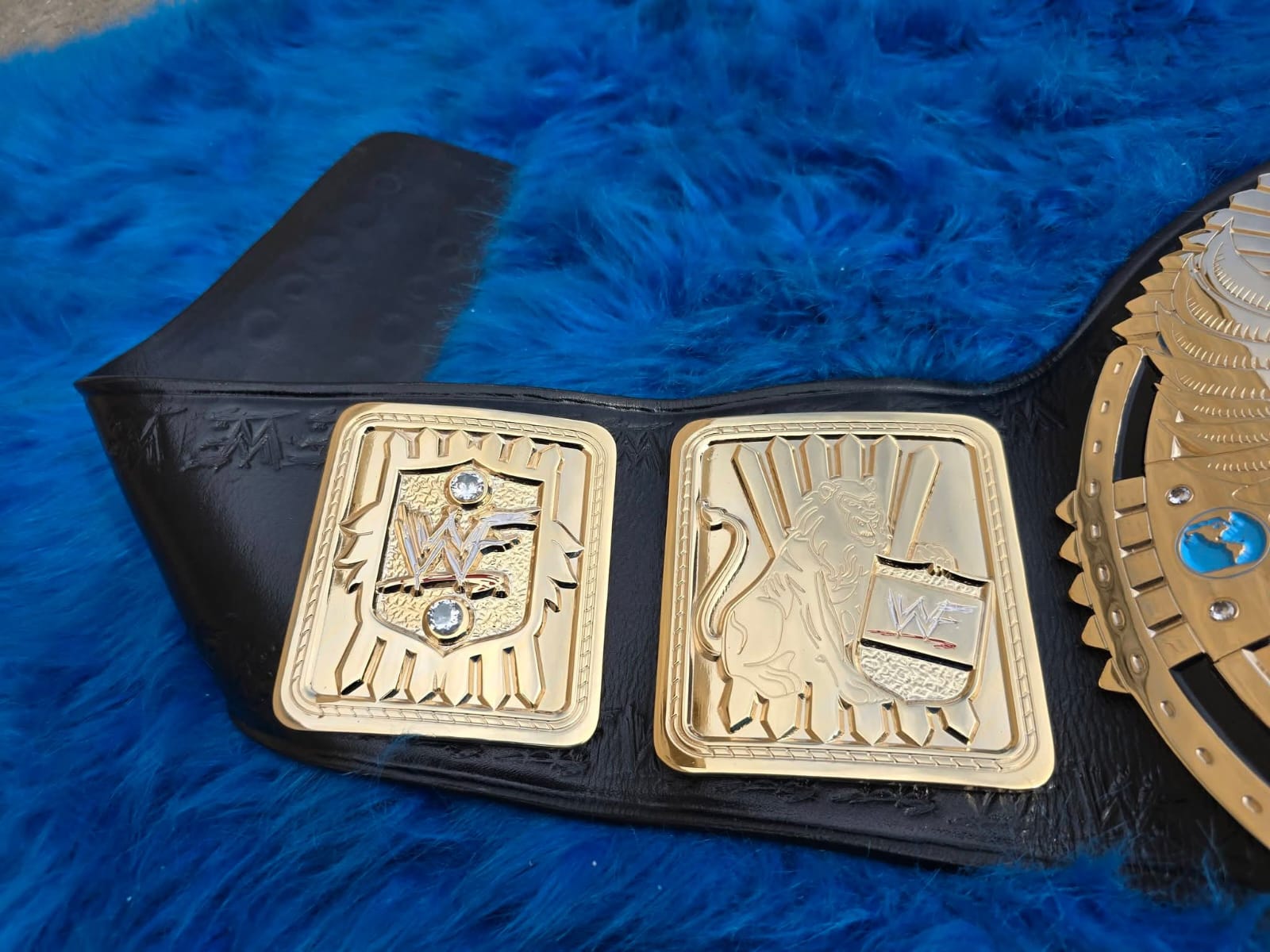 Premium CNC 3D Big Eagle Championship Wrestling Belt Adults Size 4MM 24k Gold Real Hand Made Leather