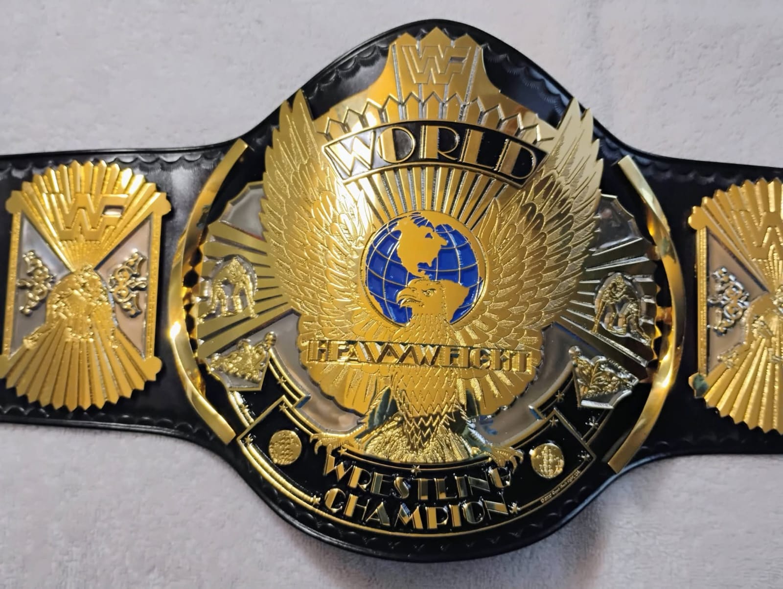 Premium CNC 3D Winged Eagle Championship Wrestling Belt Adults Size 4MM 24K Gold Real Hand Tooling Leather
