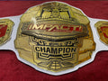 TNA Impact World Heavyweight Wrestling Championship Title Belt | Custom 4MM Zinc Gold Plated | White Leather Strap |