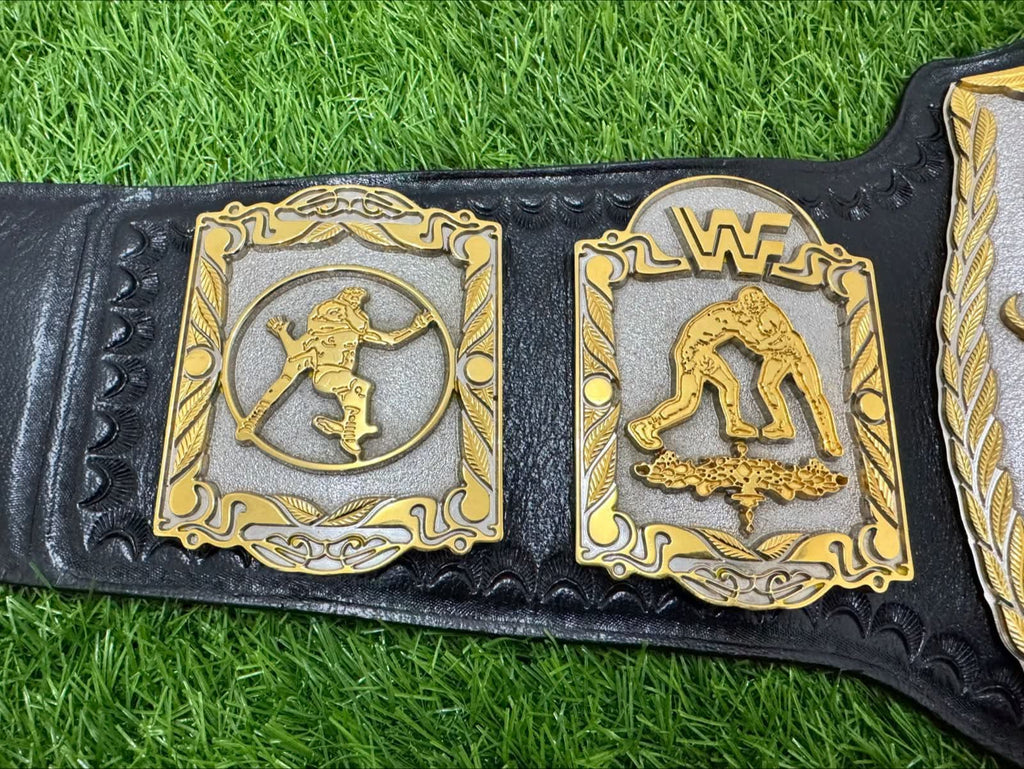 Premium CNC 3D World Tag Team Championship Wrestling Belt Adults Size Hand Texture 24K Dual Plates Real Leather hand Tooling