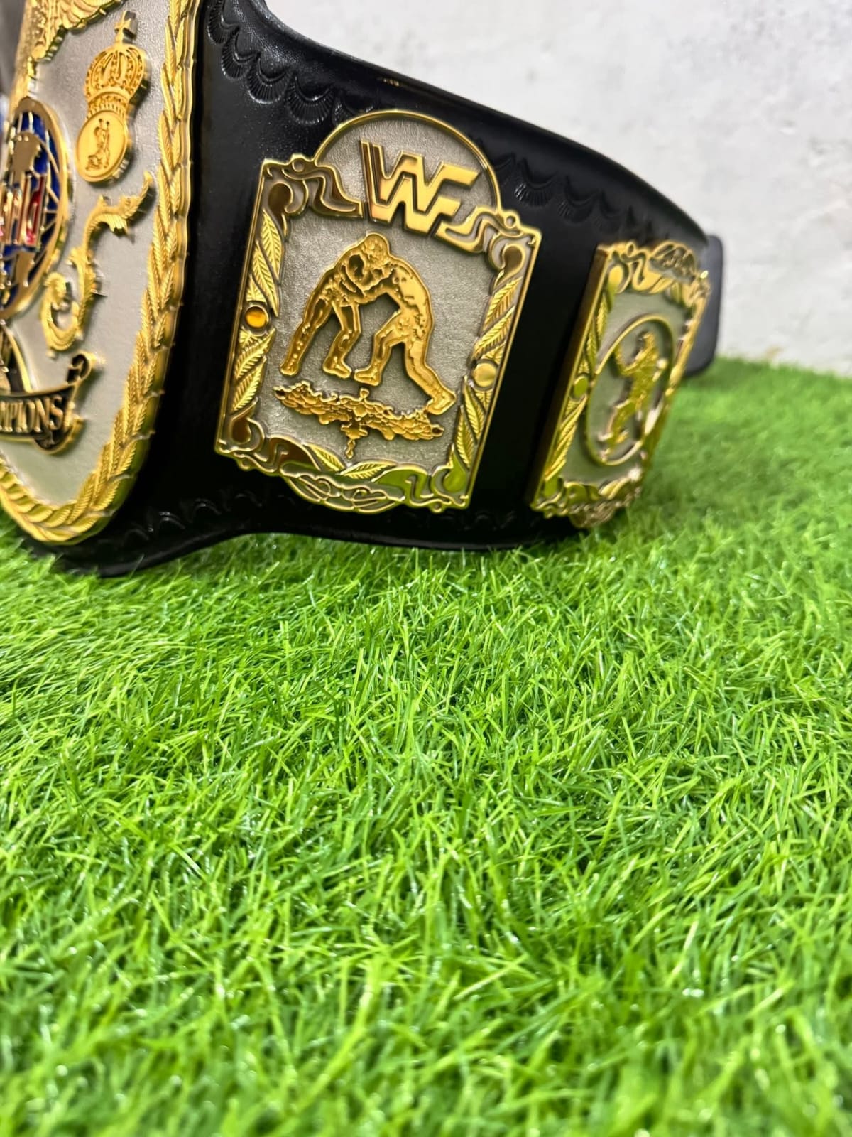 Premium CNC 3D World Tag Team Championship Wrestling Belt Adults Size Hand Texture 24K Dual Plates Real Leather hand Tooling
