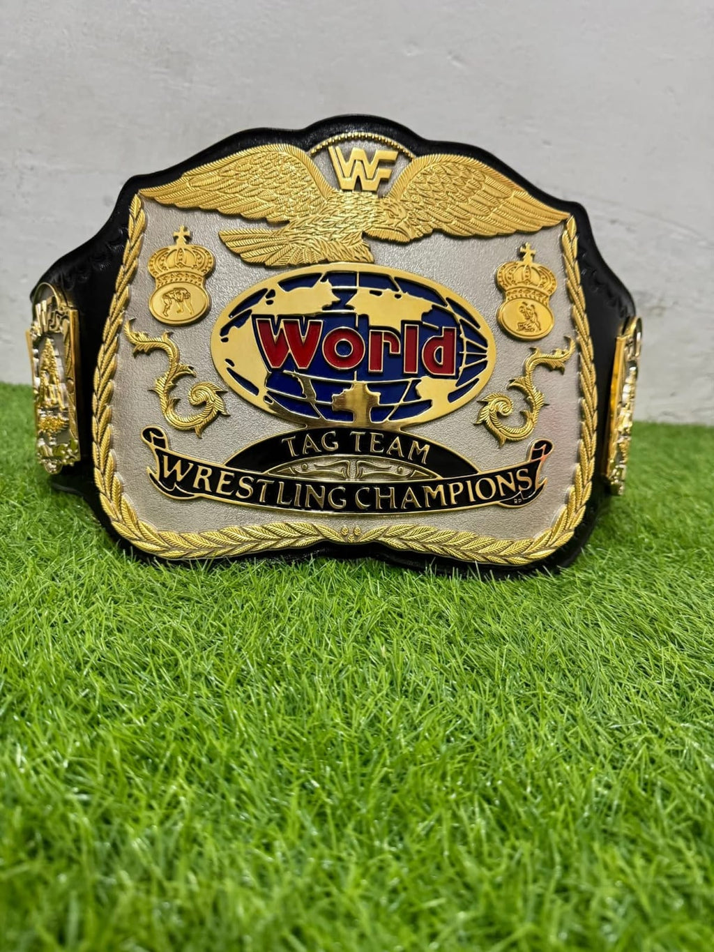 Premium CNC 3D World Tag Team Championship Wrestling Belt Adults Size Hand Texture 24K Dual Plates Real Leather hand Tooling