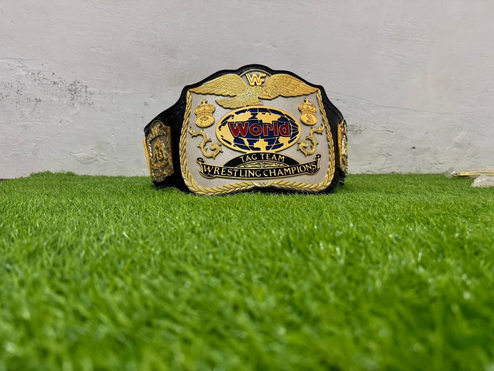 Premium CNC 3D World Tag Team Championship Wrestling Belt Adults Size Hand Texture 24K Dual Plates Real Leather hand Tooling