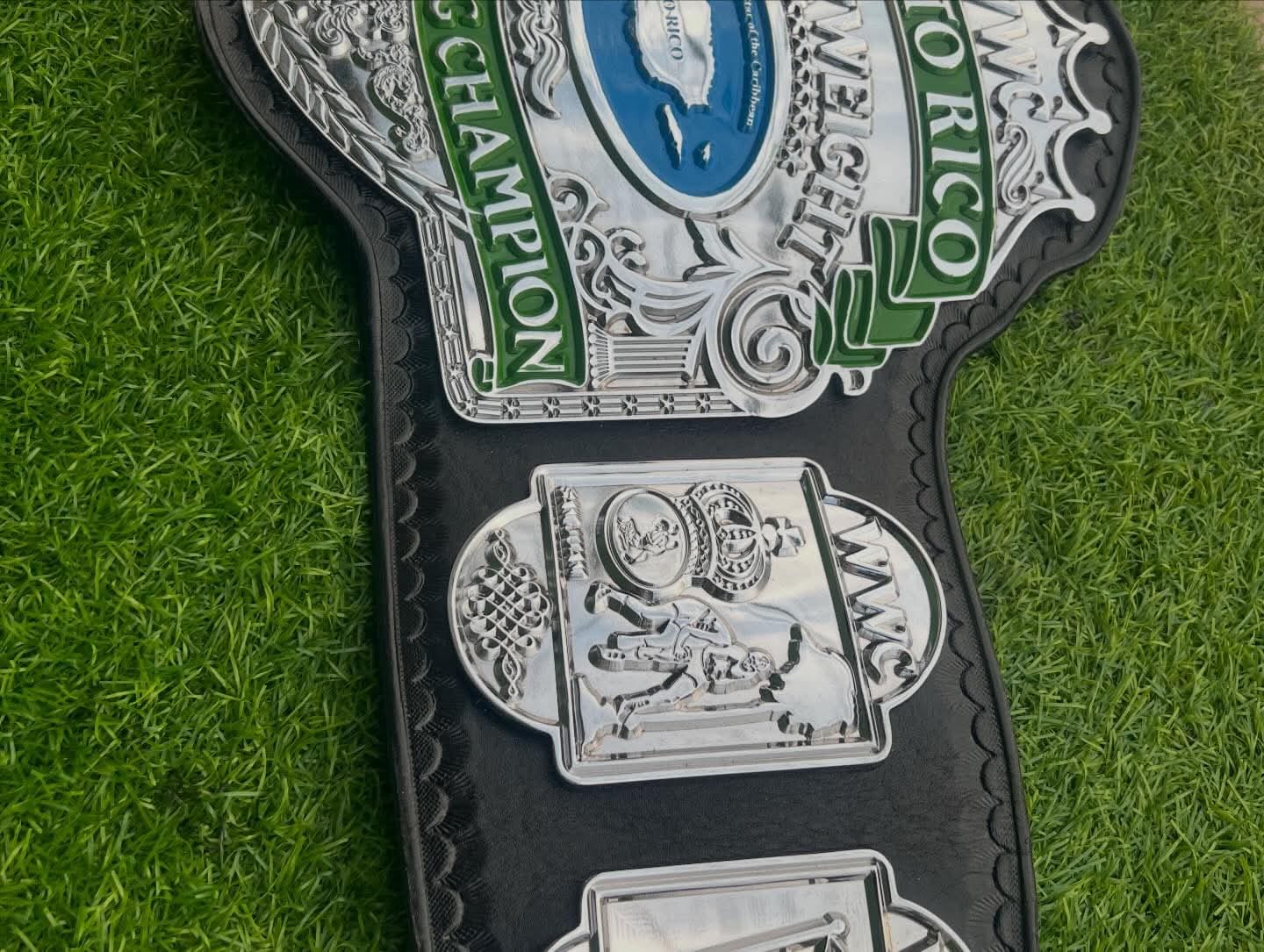 Premium CNC 3D WWC Puerto Rico Heavyweight Championship belt 4MM Adult Size Real Leather Hand Tooling