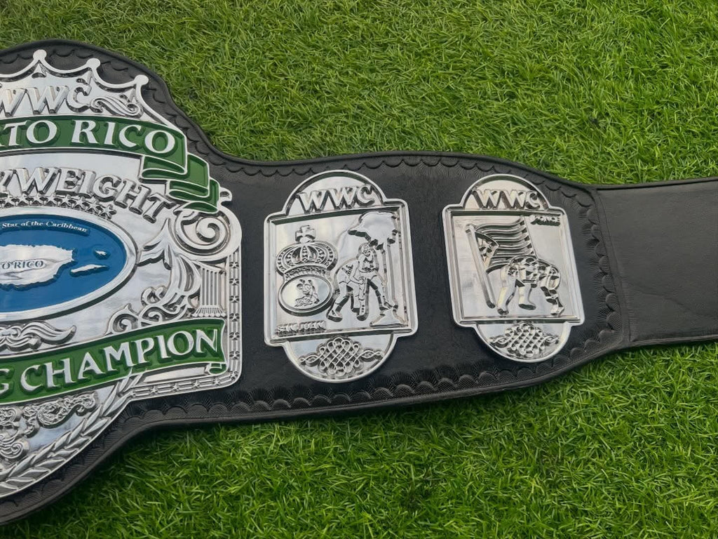 Premium CNC 3D WWC Puerto Rico Heavyweight Championship belt 4MM Adult Size Real Leather Hand Tooling