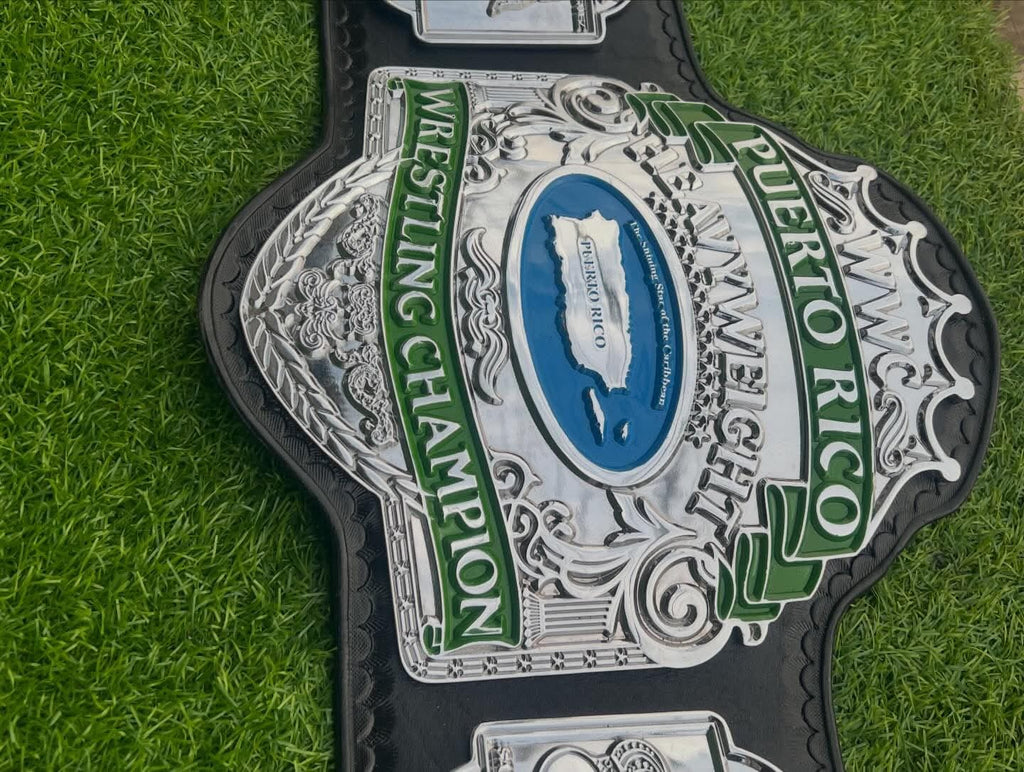 Premium CNC 3D WWC Puerto Rico Heavyweight Championship belt 4MM Adult Size Real Leather Hand Tooling
