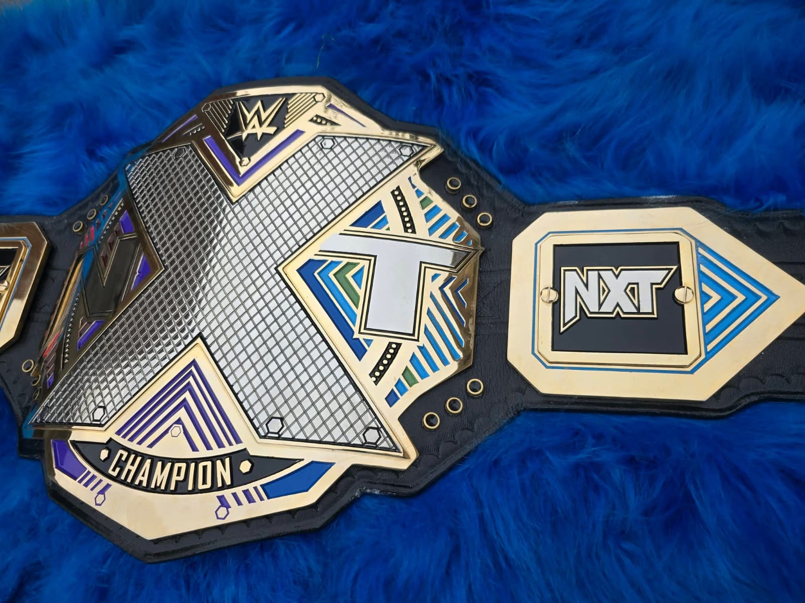 Premium CNC 3D NXT Championship Wrestling Belt Adults Size 4MM 24K Real Leather Hand Tooling
