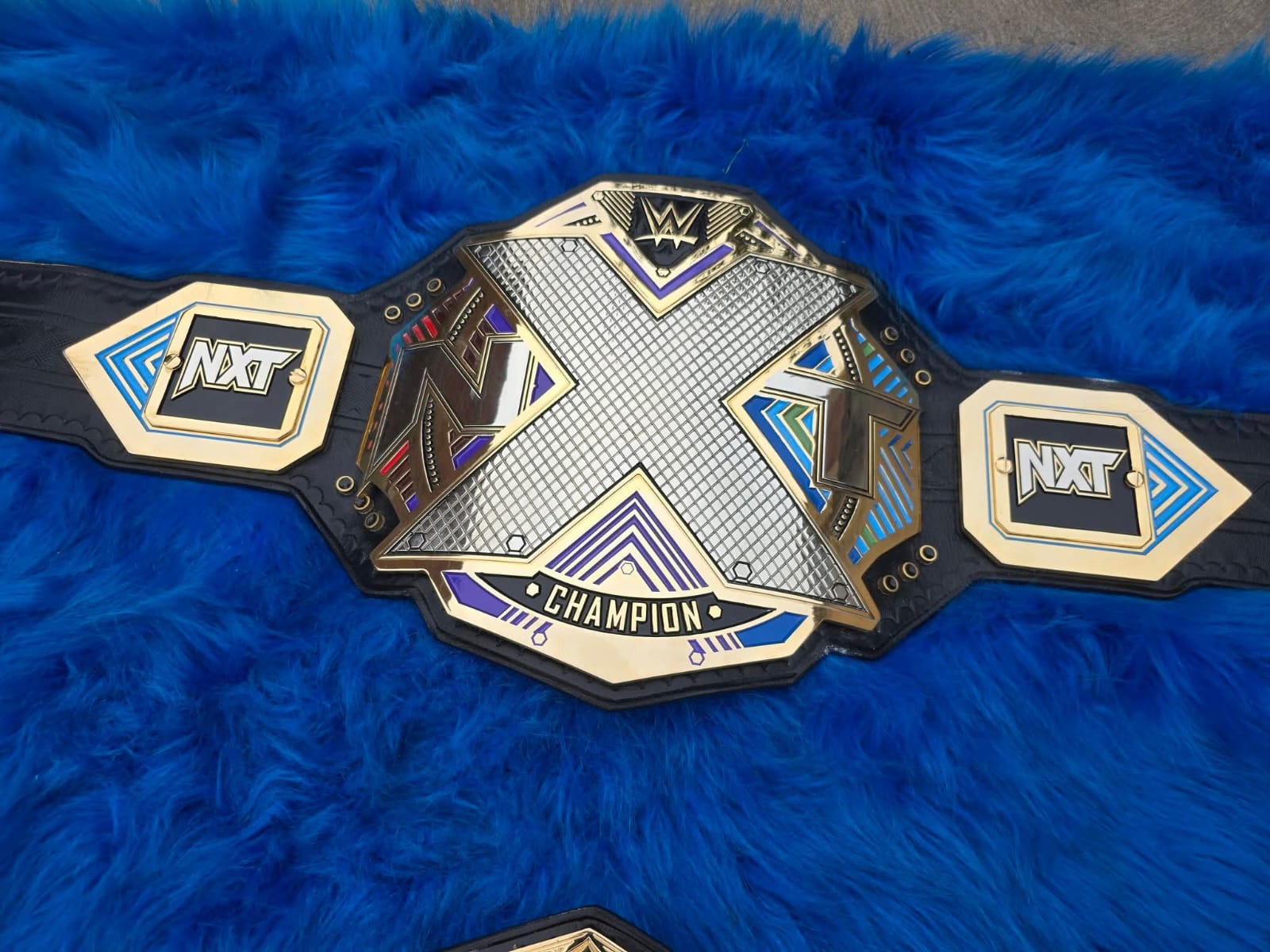Premium CNC 3D NXT Championship Wrestling Belt Adults Size 4MM 24K Real Leather Hand Tooling