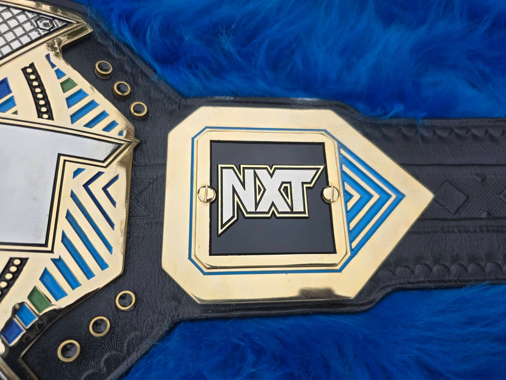 Premium CNC 3D NXT Championship Wrestling Belt Adults Size 4MM 24K Real Leather Hand Tooling