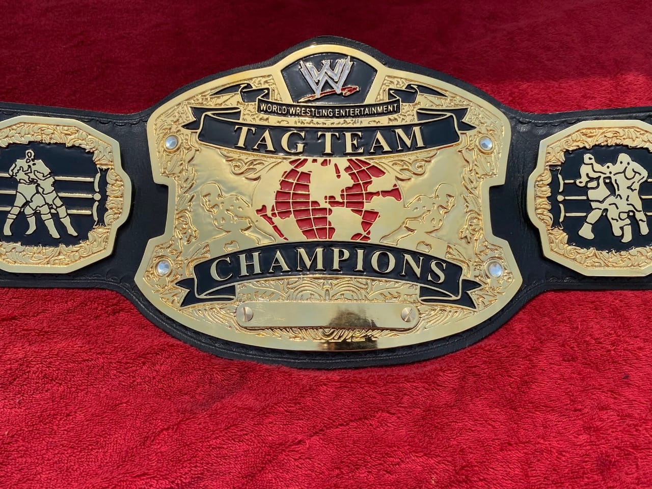 RAW Ruthless Aggression World Tag Team Championship 4mm Zinc Replica Title Belt