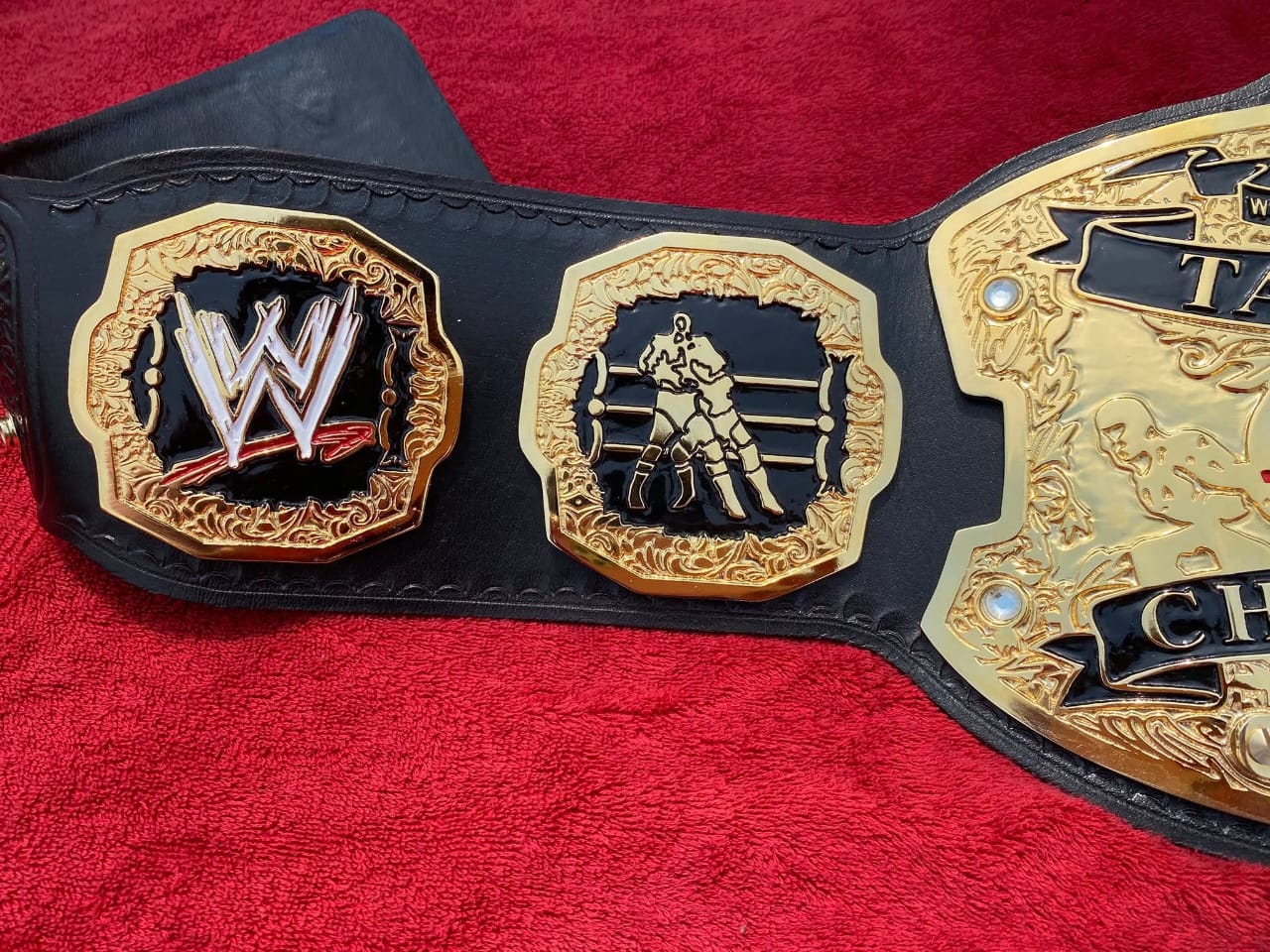 RAW Ruthless Aggression World Tag Team Championship 4mm Zinc Replica Title Belt