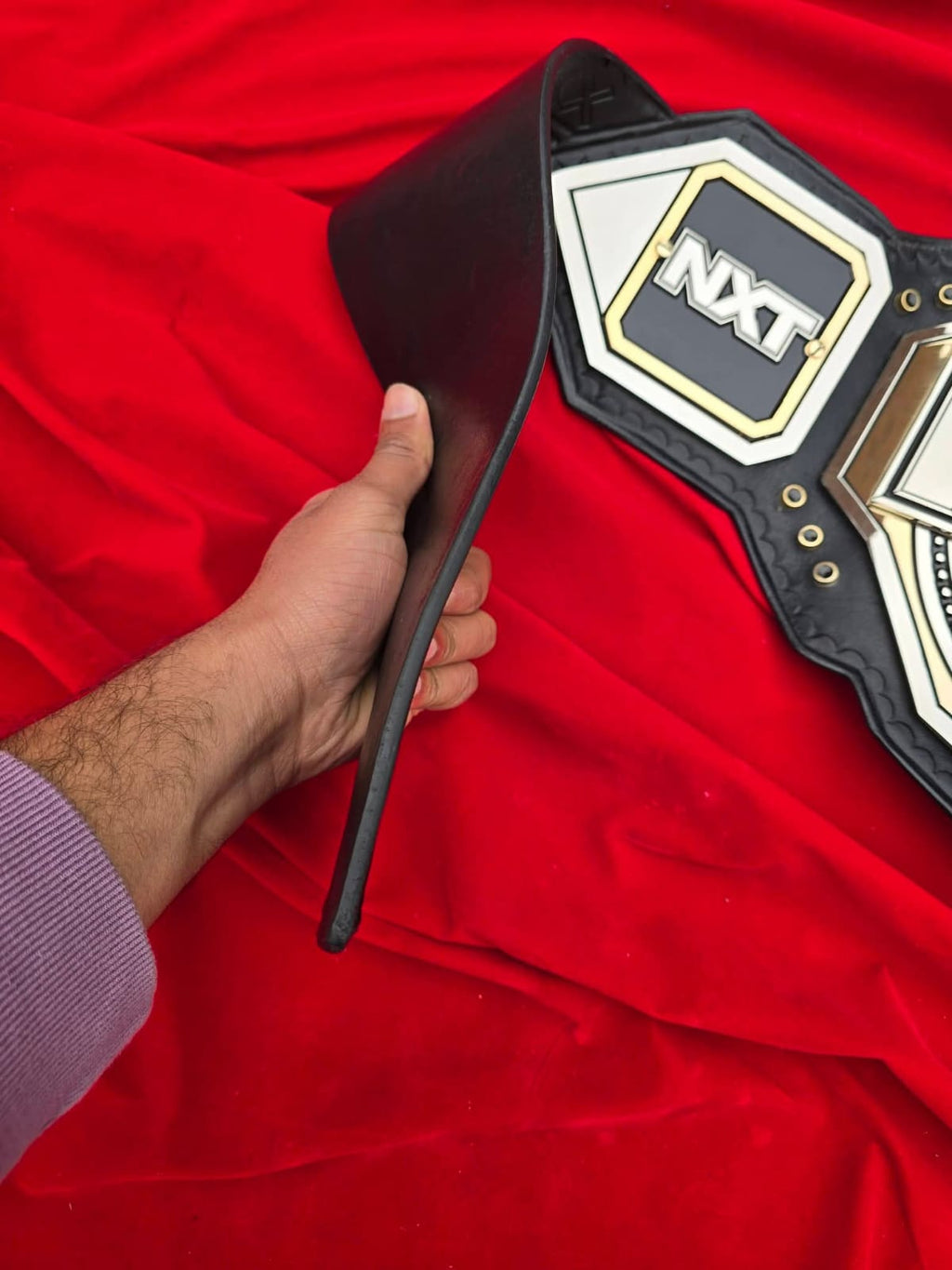 Premium CNC 3D NXT Women Championship Belt Adults Size 4MM 24K Dual Real leather Hand Tooling