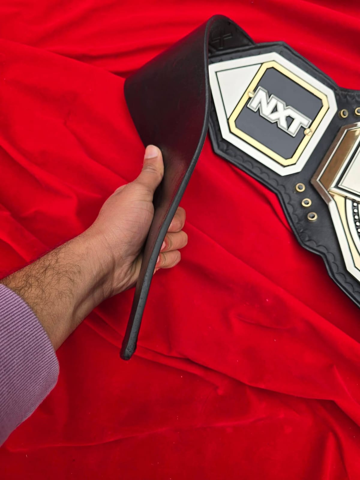 Premium CNC 3D NXT Women Championship Belt Adults Size 4MM 24K Dual Real leather Hand Tooling