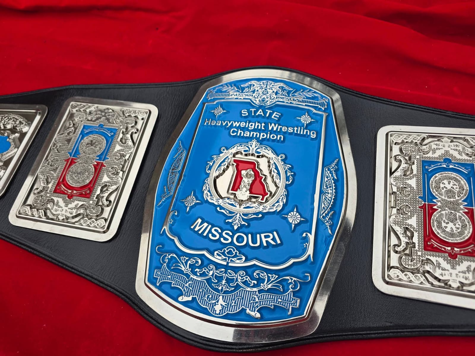 Premium CNC 3D NWA Missouri Heavyweight Championship Belt Adults Size Real Leather Hand Tooling