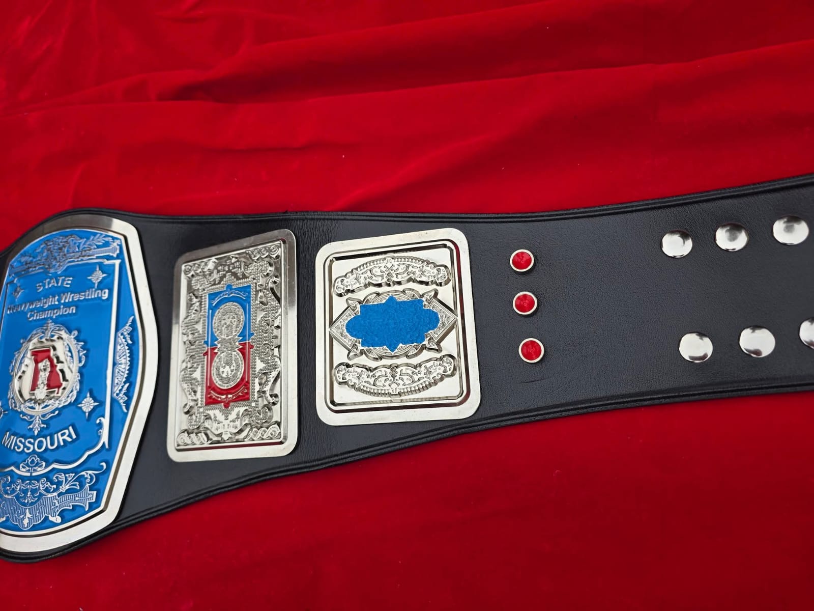 Premium CNC 3D NWA Missouri Heavyweight Championship Belt Adults Size Real Leather Hand Tooling