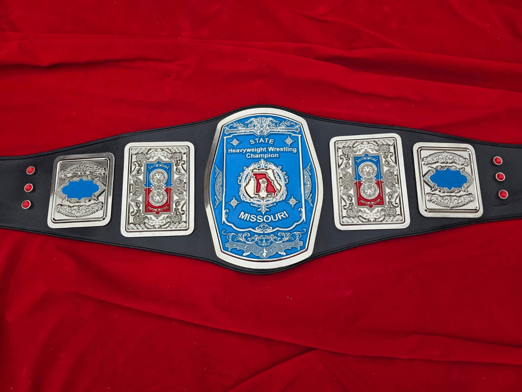 Premium CNC 3D NWA Missouri Heavyweight Championship Belt Adults Size Real Leather Hand Tooling