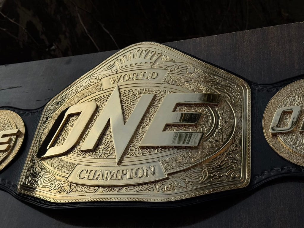 Premium CNC 3D ONE Heavyweight MMA Title Belt 24K Gold 4MM