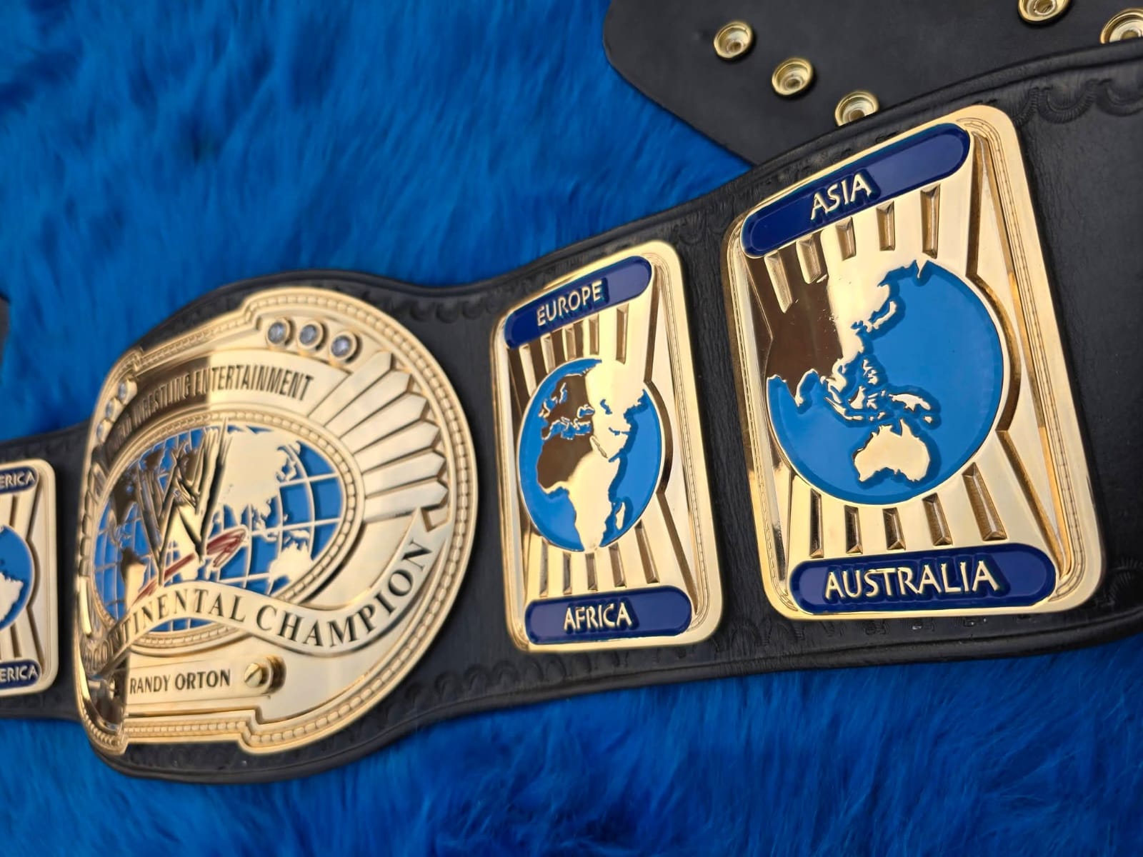 Premium CNC 3D Oval Intercontinental Championship Wrestling Belt Adults Size Real Leather Hand Tooling