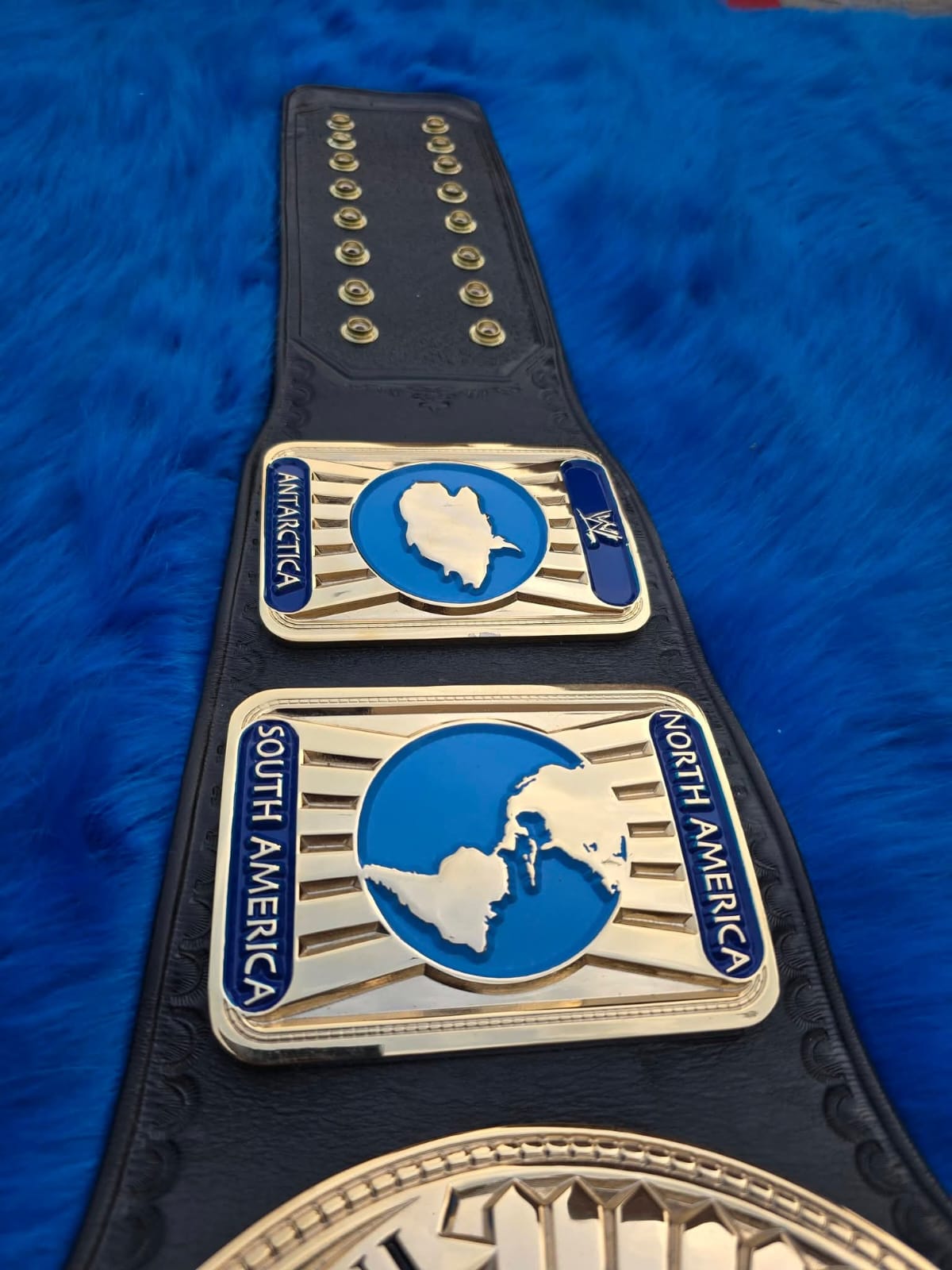 Premium CNC 3D Oval Intercontinental Championship Wrestling Belt Adults Size Real Leather Hand Tooling
