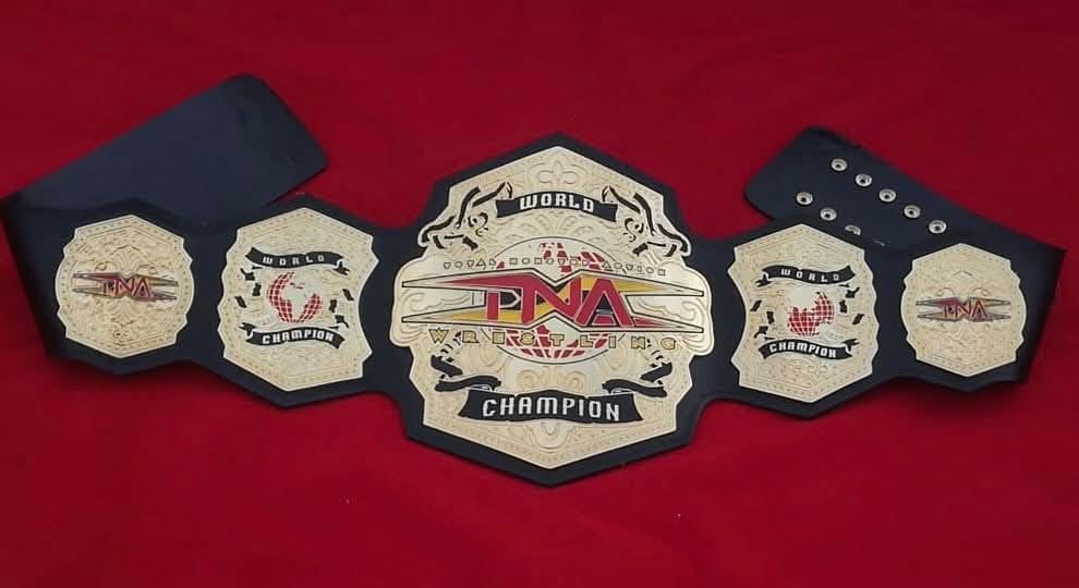 TNA International World Championship Replica | 4mm Zinc - 24k Gold– Black Leather Straps