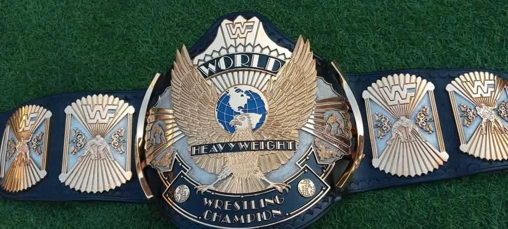Premium Winged Eagle CNC 3D Championship Belt With Hand Texture Real Leather Hand Tooling