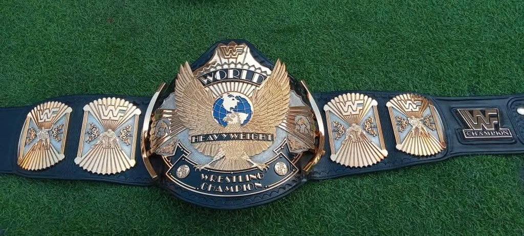 Premium Winged Eagle CNC 3D Championship Belt With Hand Texture Real Leather Hand Tooling