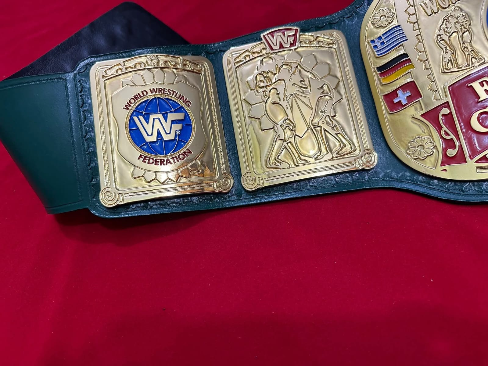 WWF European Wrestling Championship Belt – 4MM Zinc Gold Plated Replica