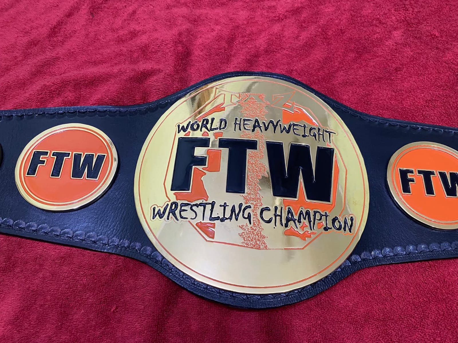 TAZ FTW World Heavyweight Wrestling Championship Title Belt 4mm Zinc